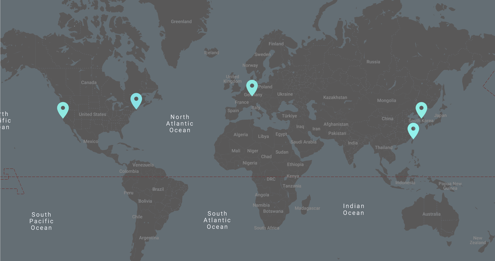 Map of DSP Concepts locations