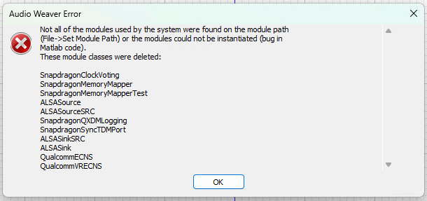 AWE Designer error screenshot AWE Designer error screenshot